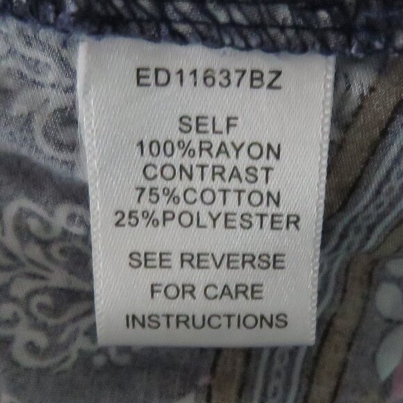 Alter'd State Blue & White Short-Sleeve V-Neck Pullover Tunic Size L (C1202) - Picture 7 of 7